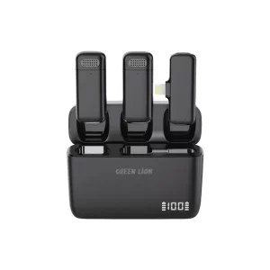 Green Lion Duo Cast Wireless Mic Lightening - Black