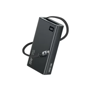 Green Lion Retractable Power Bank 35W 20000mAh - Black