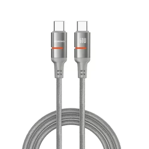 Porodo 60W Type-C to Type-C Braided Cable 3M - Grey
