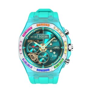 Porodo CristalloAP Smart Watch Transparent dial w/ Extra Orange Silicone Band