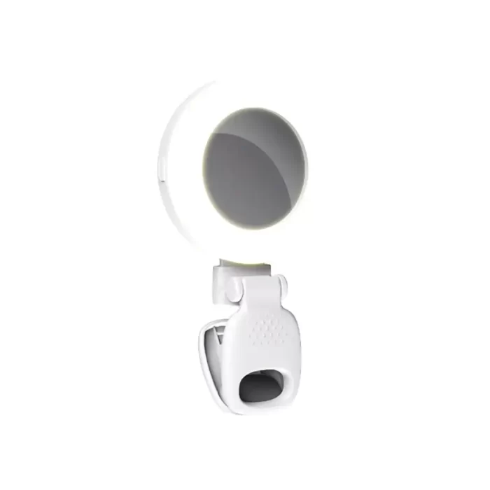 porodo-lifestyle-portable-mini-selfile-mirror-ring-light-foldable-clip-white-6888e23370157