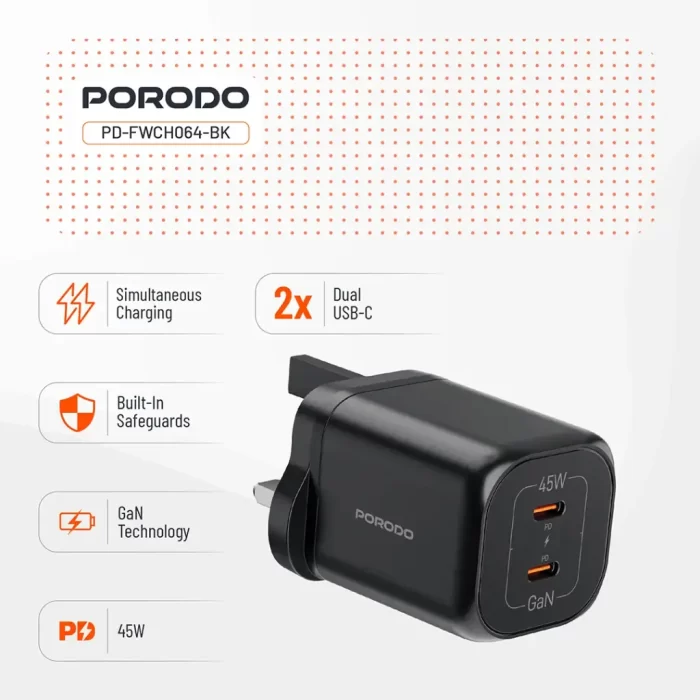 porodo-pd45w-gan-dual-usb-c-fast-charger-uk-plug-black-6888e20499257 porodo-pd45w-gan-dual-usb-c-fast-charger-uk-plug-black-6888e20499257