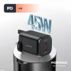 porodo-pd45w-gan-dual-usb-c-fast-charger-uk-plug-black-6888e20815231