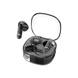 Porodo Soundtec IPX4 True Wireless Earbuds BT 5.3 with Touch Control and Digital D isplay Case - White