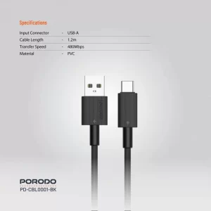porodo-usb-a-to-c-pvc-cable-1-2m-white-6888e15994f84
