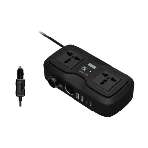 Green Lion GC-233 Power Inverter with 2 Universal Socket- Black
